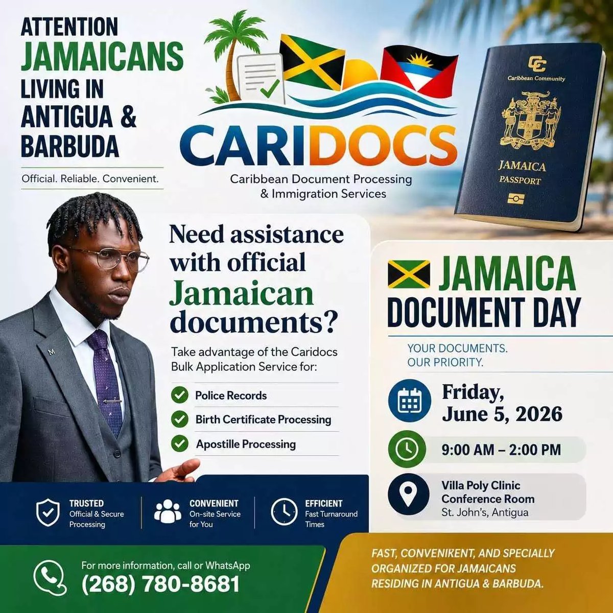 Caridocs Launches Initiative to Help Jamaican Nationals in Antigua Navigate Document Processing Challenges