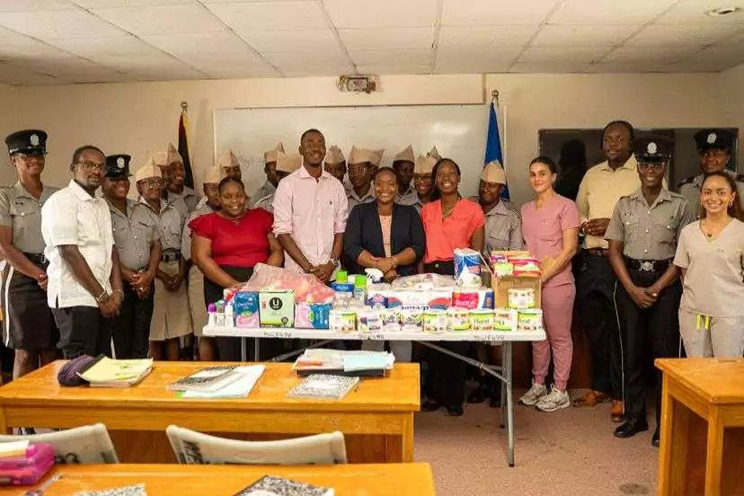 CARICOM Youth Ambassador Donates Hygiene Products to Female Police Recruits
