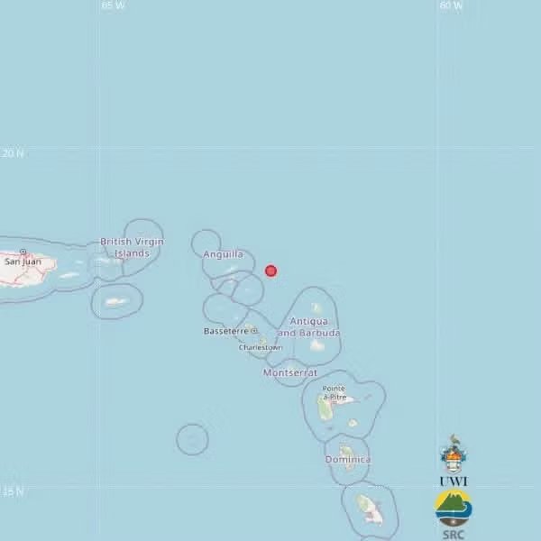 Magnitude 3.6 Earthquake Recorded Northeast of Antigua