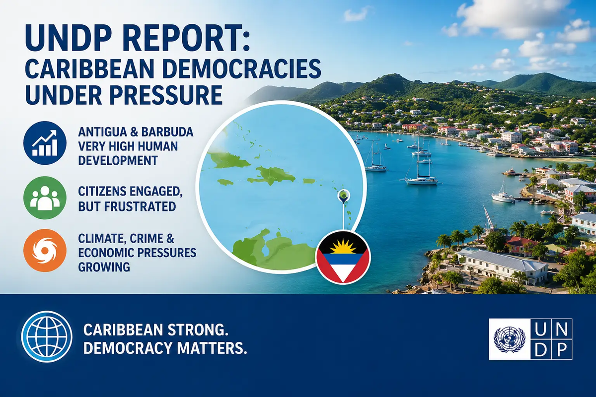 UNDP Report Places Antigua and Barbuda in Top Human Development Tier Amid Regional Democracy Concerns
