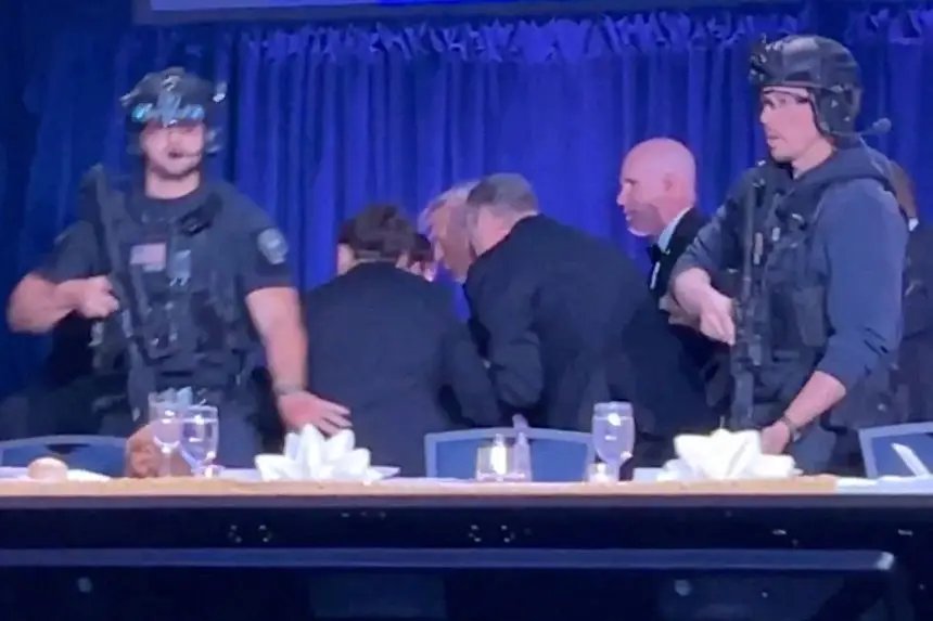 Trump Evacuated Unhurt After Gunfire Erupts at White House Correspondents' Dinner