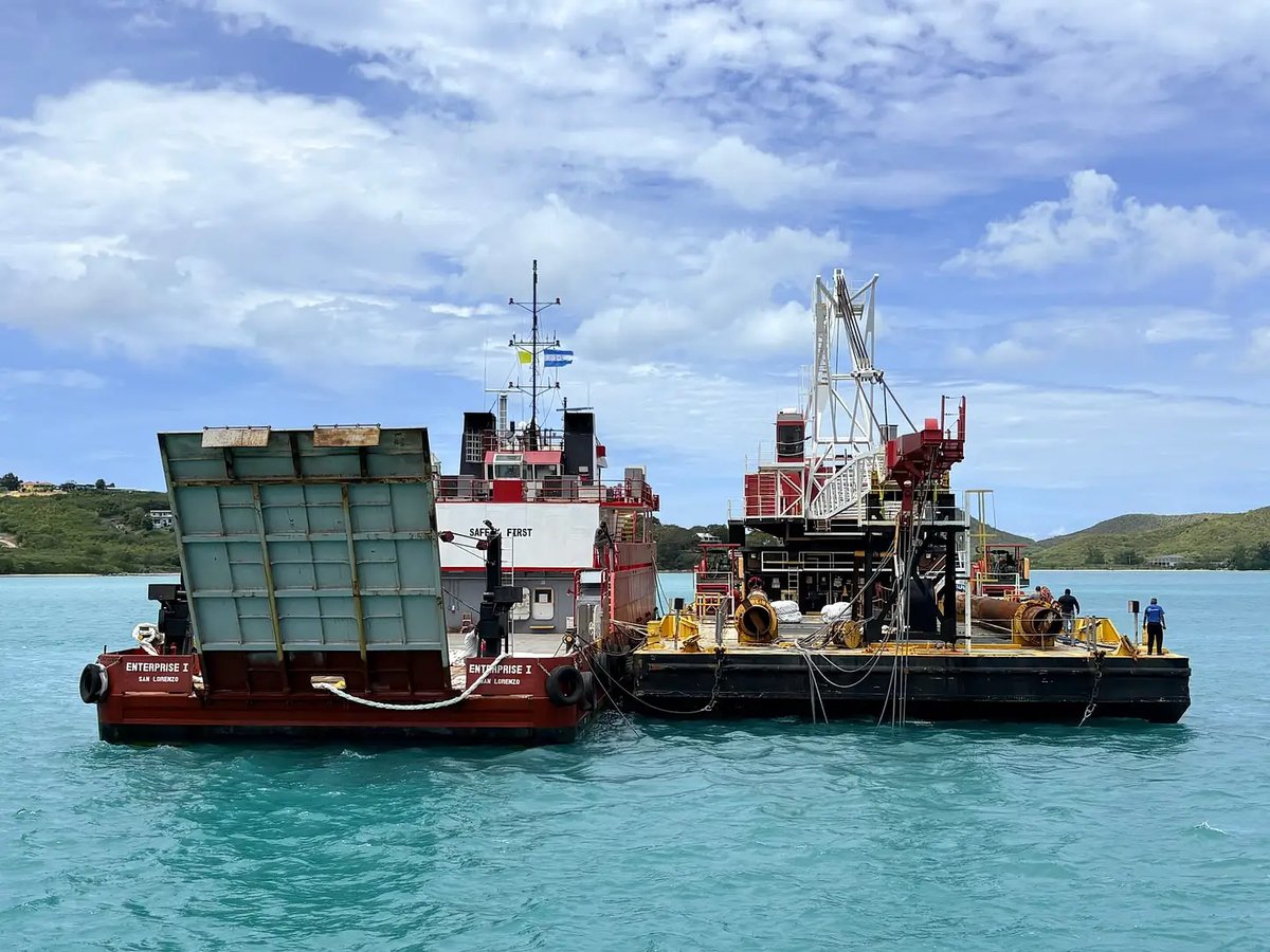Dredging Barge Arrives in Antigua to Advance Crabbs Peninsula Energy Project