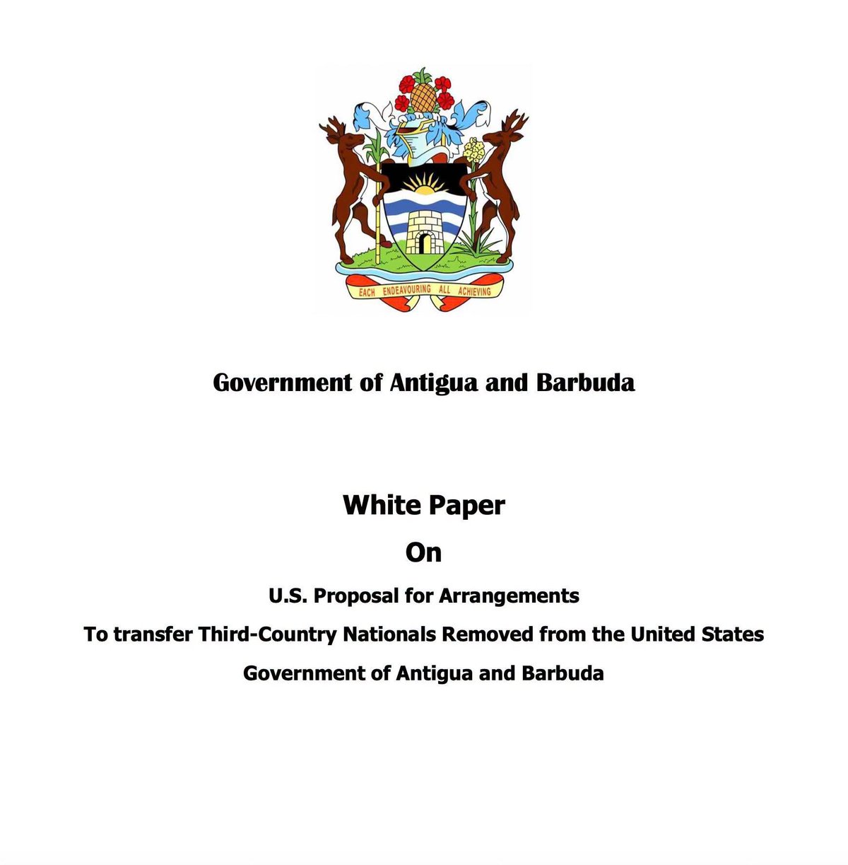 Parliament to Debate White Paper on US Deportee Agreement This Month