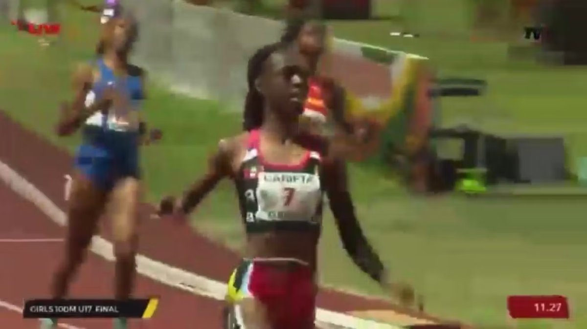 Sports Minister Hails Tyra Fenton After CARIFTA Gold and Bronze Double