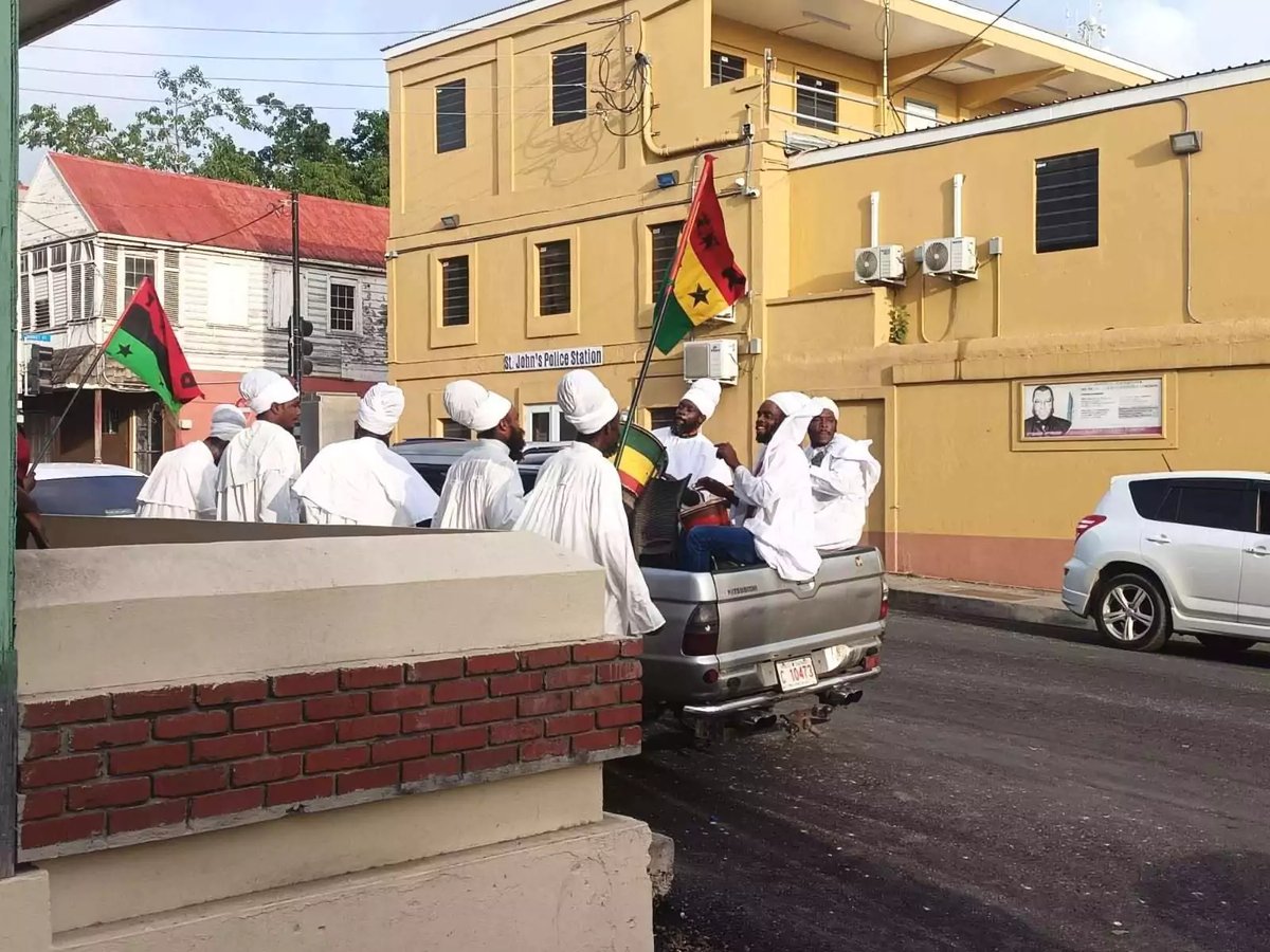Rastafarians Stage Peaceful Protest Outside St. John's Police Station Over Cannabis Arrests