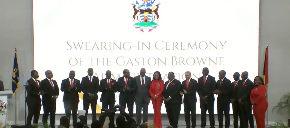 PM Browne Sworn In for Fourth Term as All 15 ABLP MPs Take Office