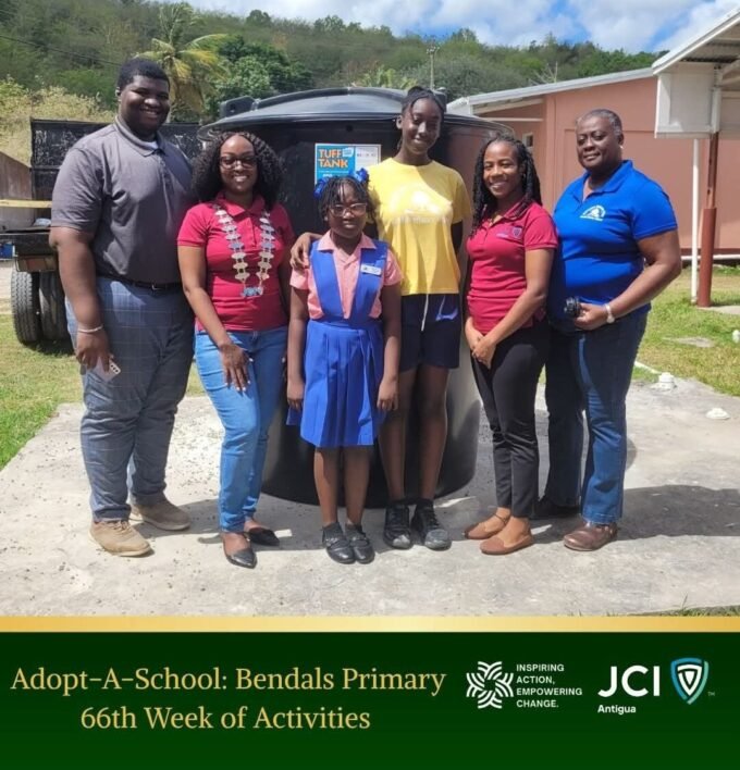 JCI Antigua Donates Water Tanks to Bendals Primary School