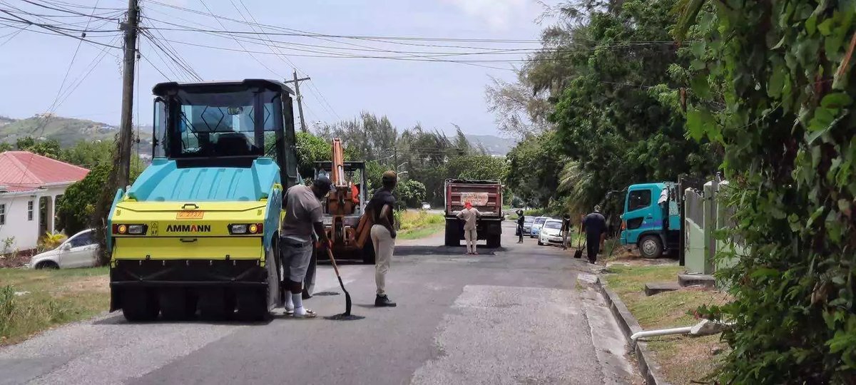 Maintenance workers begin patching efforts on Buckleys main road