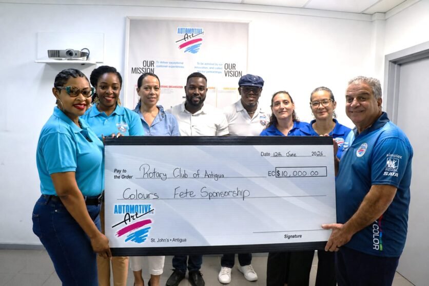 Automotive Arts Donates Over EC$10,000 to Rotary Club's Colours 2026 Fundraiser